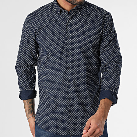 Armita - Chemise Manches Longues Bleu Marine