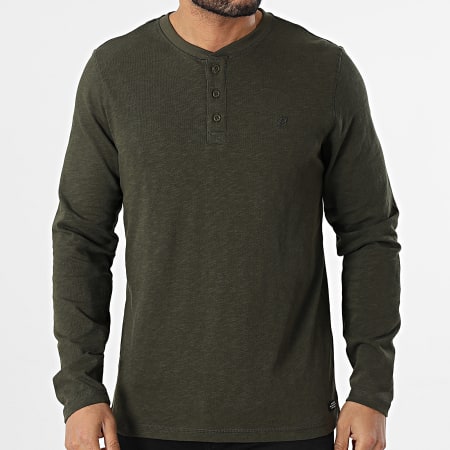 Blend - Tee Shirt Manches Longues 20717180 Vert Kaki