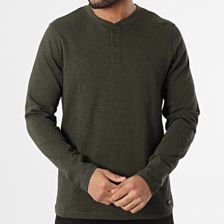 Blend - Tee Shirt Manches Longues 20717180 Vert Kaki