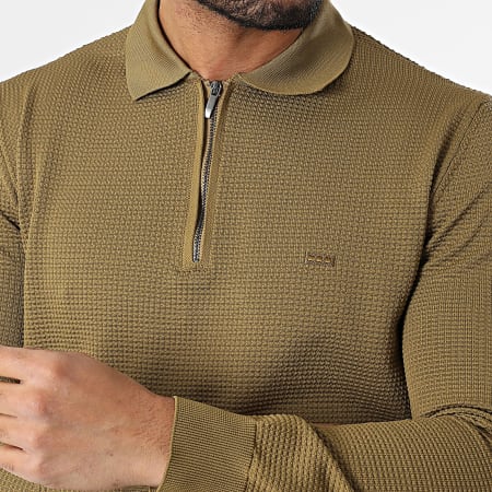 Classic Series - Pull Col Zippé Vert Kaki