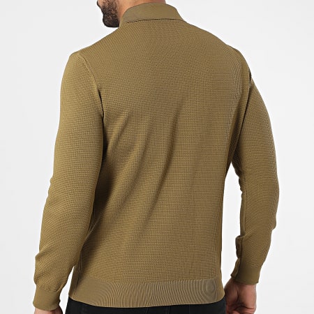 Classic Series - Pull Col Zippé Vert Kaki