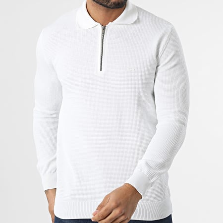 Classic Series - Pull Col Zippé Blanc