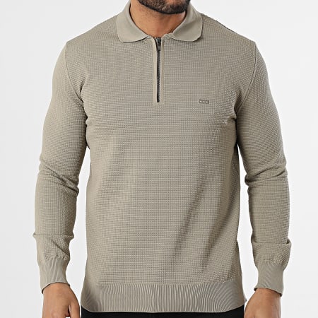 Classic Series - Pull Col Zippé Beige