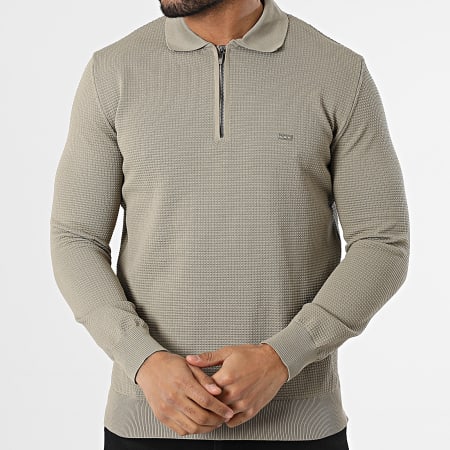 Classic Series - Pull Col Zippé Beige