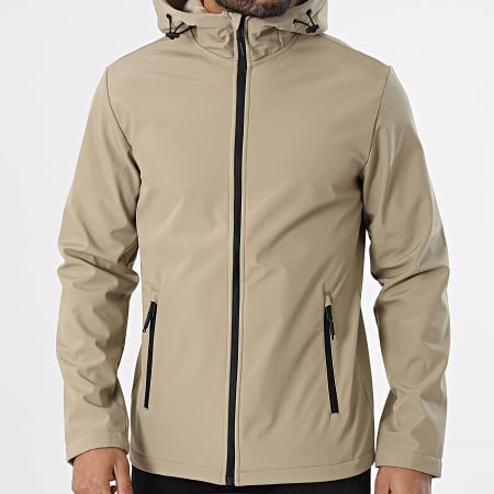 JJREBEL - Veste Zippée Capuche Liam Beige