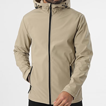 JJREBEL - Veste Zippée Capuche Liam Beige