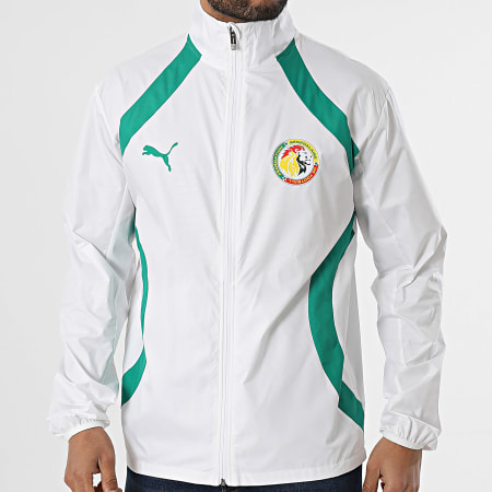 Puma - Federación Senegalesa de Fútbol Prematch Chaqueta tejida con cremallera 777173 Blanco