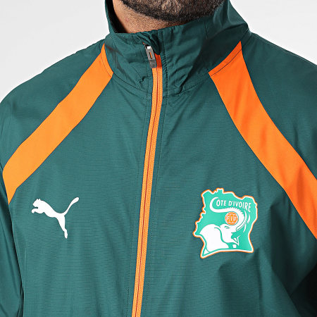 Puma - FIF Costa de Marfil Prematch Chaqueta tejida con cremallera 777220 Verde oscuro