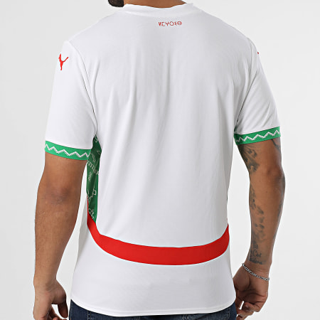 Puma Morocco FRMF Away Jersey Replica 777706 White V-Neck