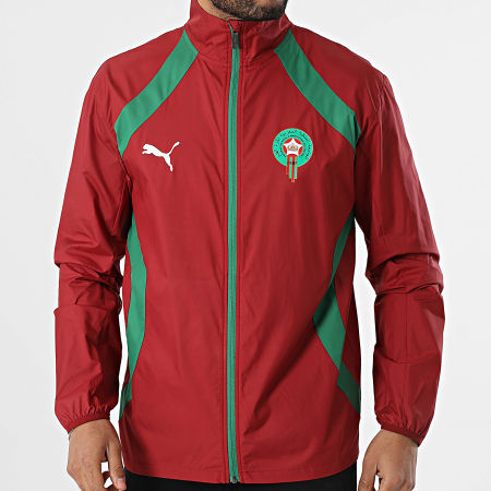 Puma - Marruecos FRMF Prematch Chaqueta tejida con cremallera 777731 Burdeos