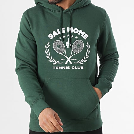 Sale Môme Paris - Sweat Capuche Tennis Club Vert Blanc