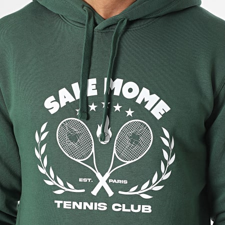 Sale Môme Paris - Sweat Capuche Tennis Club Vert Blanc