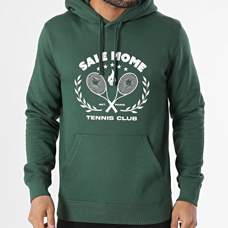 Sale Môme Paris - Sweat Capuche Tennis Club Vert Blanc