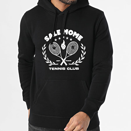 Sale Môme Paris - Sweat Capuche Tennis Club Noir Blanc