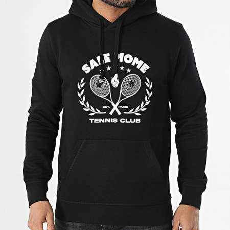 Sale Môme Paris - Sweat Capuche Tennis Club Noir Blanc