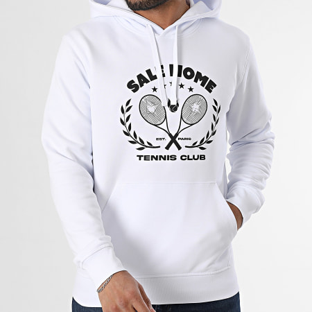 Sale Môme Paris - Sweat Capuche Tennis Club Blanc Noir