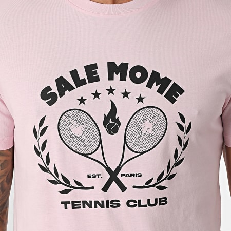 Sale Môme Paris - Tee Shirt Tennis Club Rose Noir