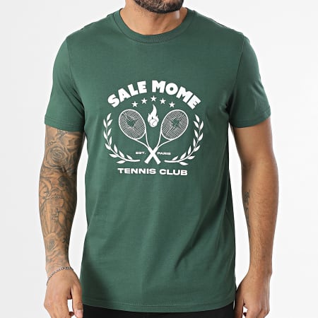 Sale Môme Paris - Tee Shirt Tennis Club Vert Blanc
