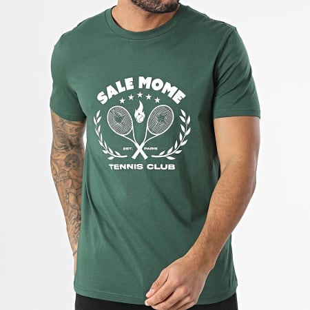 Sale Môme Paris - Tee Shirt Tennis Club Vert Blanc