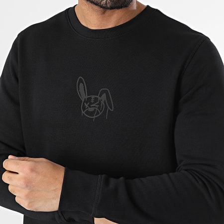 Sale Môme Paris - Sweat Crewneck Lapin Dripping Graffiti Noir
