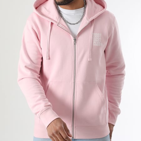 Teddy Yacht Club - Sweat Zippé Capuche Street Roll Rose Fluo Rose