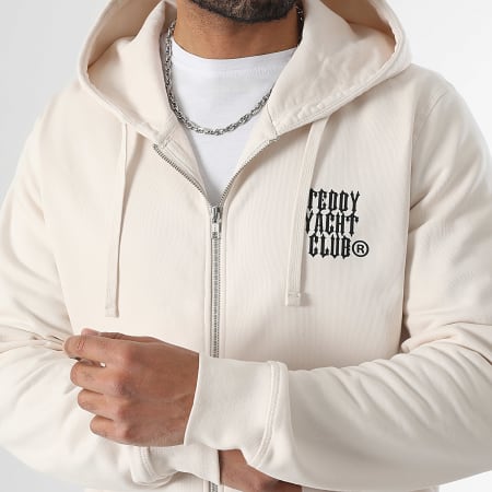 Teddy Yacht Club - Sudadera con cremallera Street Roll Beige
