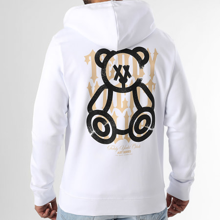 Teddy Yacht Club - Sweat Zippé Capuche Street Roll Beige Blanc