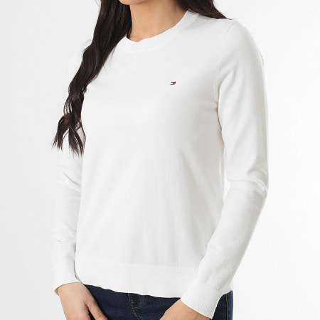 Tommy Jeans - Pull Femme Jersey Stitch 4984 Blanc