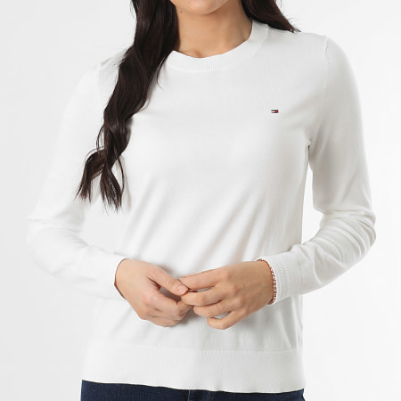 Tommy Jeans - Pull Femme Jersey Stitch 4984 Blanc