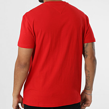 Tommy Jeans - Camiseta Logo Linear 0744 Rojo