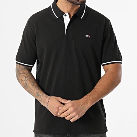 Tommy Jeans - Polo Manches Courtes Tipped 0745 Noir