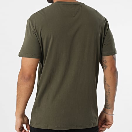 Tommy Jeans - Tee Shirt Linear Logo 0744 Vert Kaki