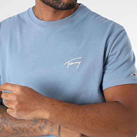 Tommy Jeans - Tee Shirt Signature 1140 Bleu Clair