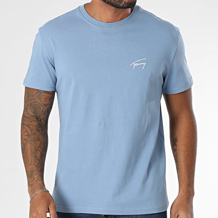 Tommy Jeans - Tee Shirt Signature 1140 Bleu Clair
