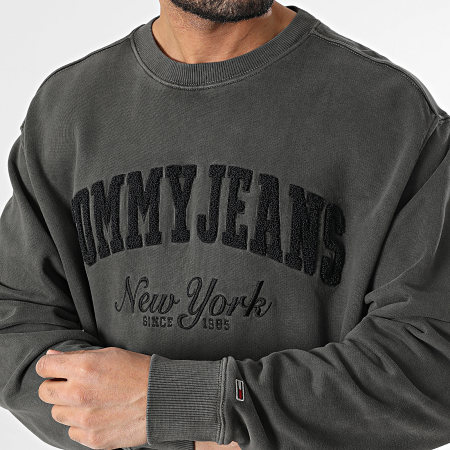 Tommy Jeans - Sweat Crewneck Vintage Varsity 0262 Gris Anthracite