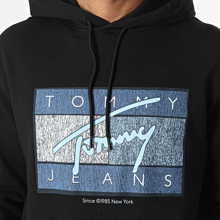 Tommy Jeans - Sudadera con capucha Flag Twist 1100 Negra