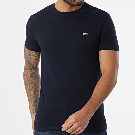 Tommy Jeans - Lot De 2 Tee Shirts Jersey 0687 Beige Bleu Marine
