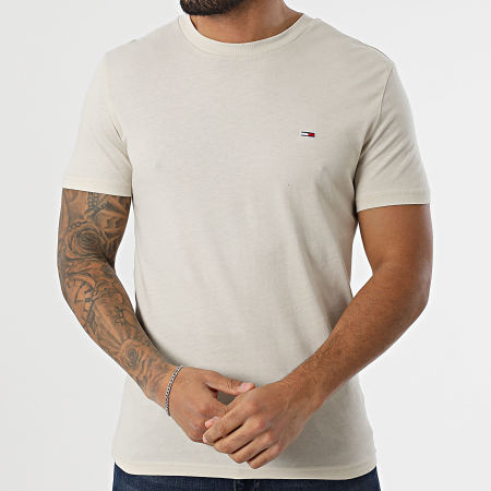 Tommy Jeans - Lot De 2 Tee Shirts Jersey 0687 Beige Bleu Marine