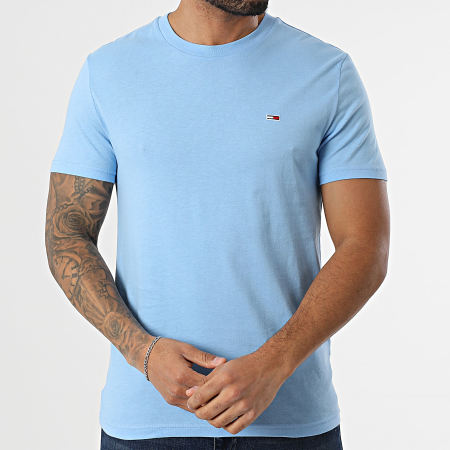 Tommy Jeans - Lot De 2 Tee Shirts Jersey 0687 Bleu Clair Bleu Marine