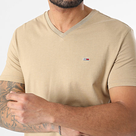 Tommy Jeans - Camiseta cuello pico Jaspe 2.0 0364 Beige