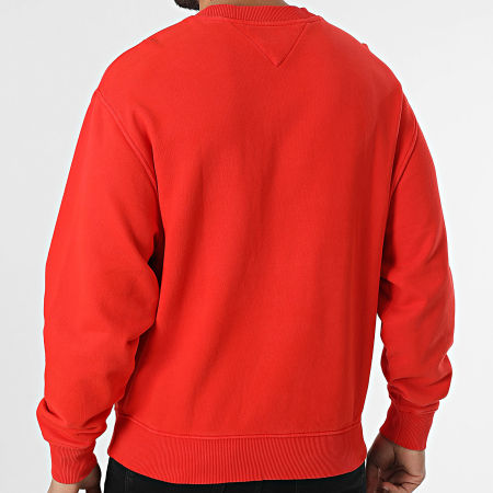 Tommy Jeans - Sweat Crewneck Vintage Varsity 0262 Rouge