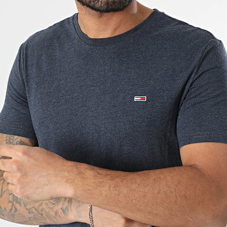 Tommy Jeans - Tee Shirt Slim Jaspe 2.0 0363 Bleu Marine Chiné