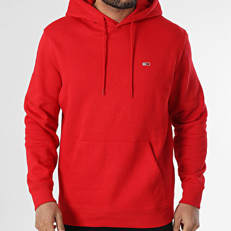 Tommy Jeans - Sweat Capuche Flag Fleece 0742 Rouge