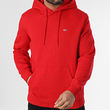 Tommy Jeans - Sweat Capuche Flag Fleece 0742 Rouge