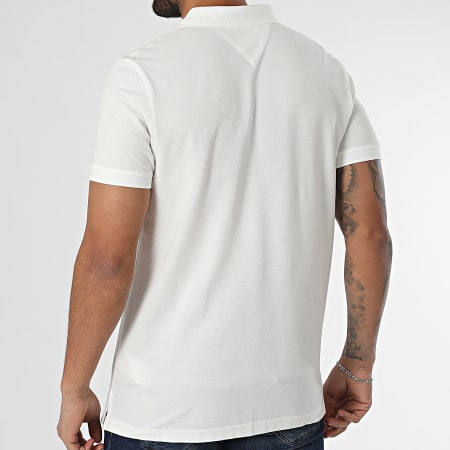Tommy Jeans - Polo Manches Courtes Slim Placket 8312 Blanc