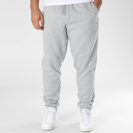 Tommy Jeans - Pantalones de chándal Slim Flag 0473 Gris jaspeado