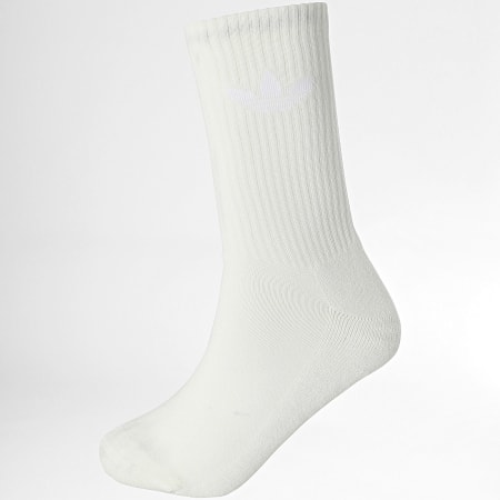 Adidas Originals - Lot De 6 Paires De Chaussettes Trefoil Crew JI9504 Blanc Vert Bordeaux Bleu