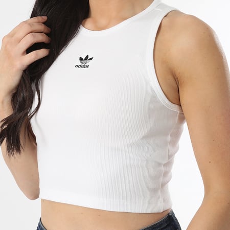 Adidas Originals - Débardeur Crop Femme Essential RIB JC9007 Blanc