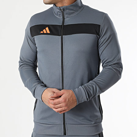 Adidas Sportswear - Ensemble De Survetement A Bandes Tiro JD0468 Gris Anthracite