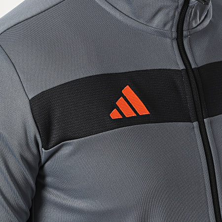 Adidas Sportswear - Ensemble De Survetement A Bandes Tiro JD0468 Gris Anthracite